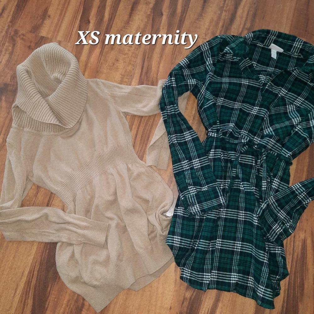 XS maternity sweater flannel